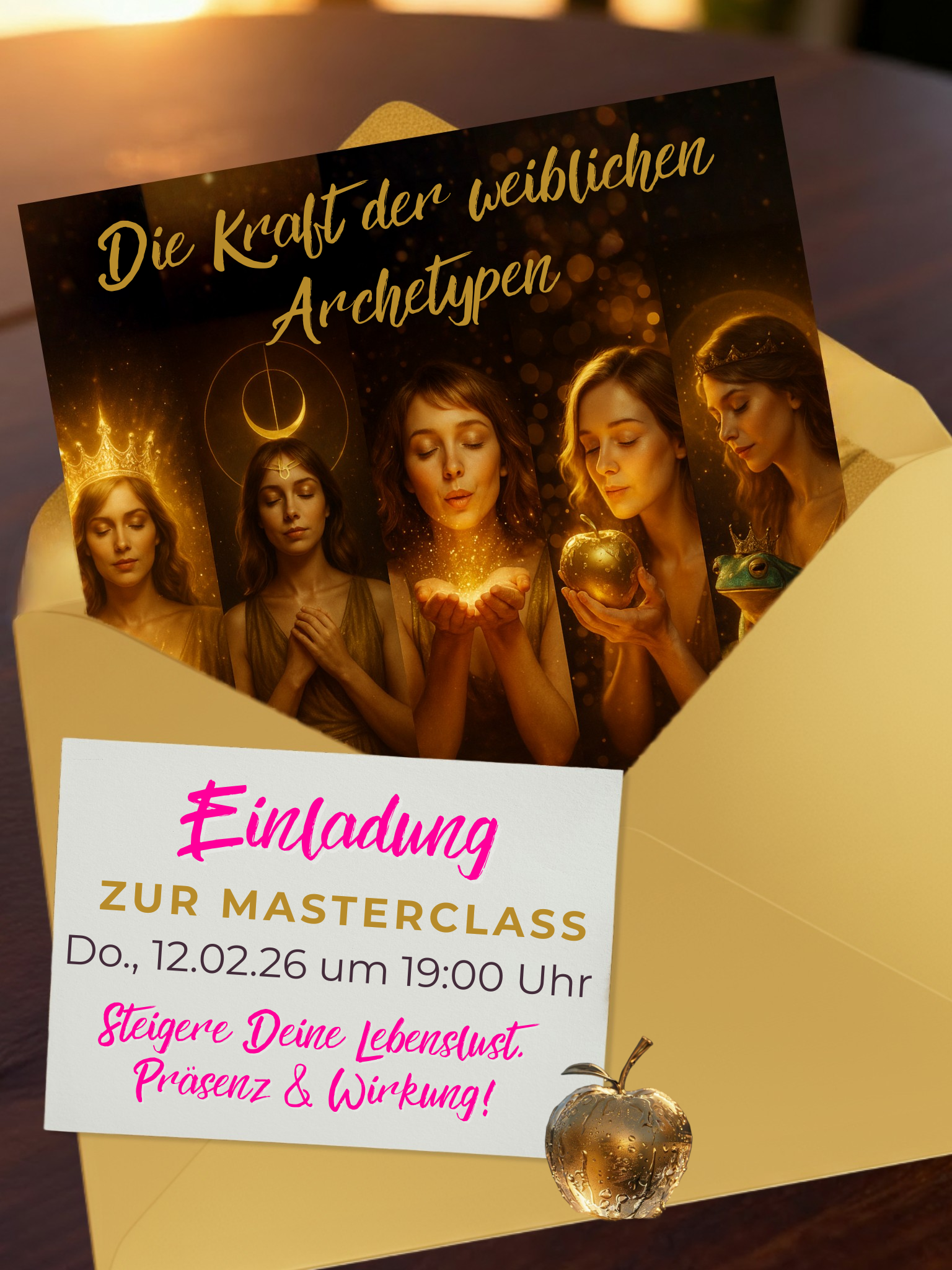 Einladung Masterclass "Weibliche Archetypen" am 12.02.2026.